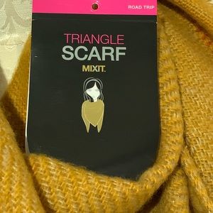 Mixit Triangle Scarf Gold/Mustard Yellow New